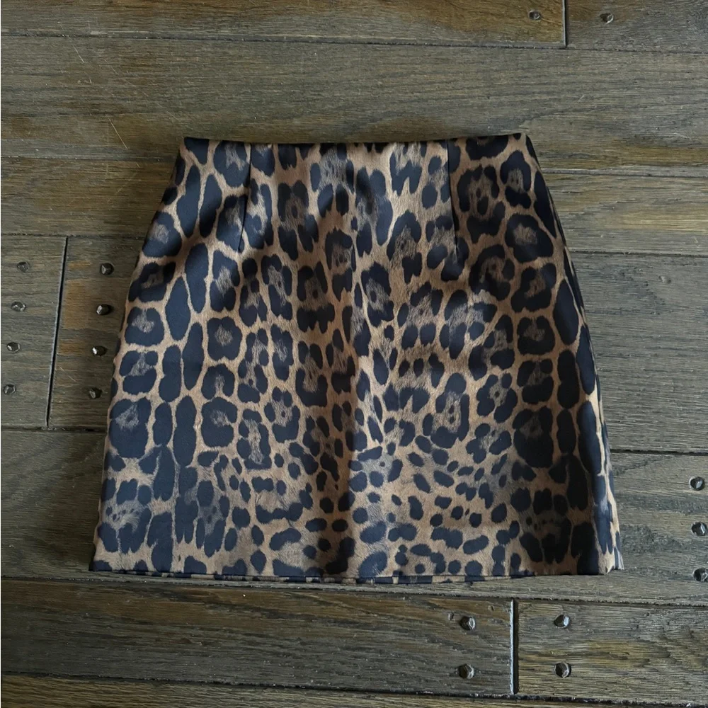 H&M cheetah mini skirt - Picture 1 of 3